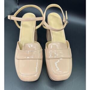 Urban Outfitters UO Veronica Solid Patent Platform Heels Size 9M Festival Rave